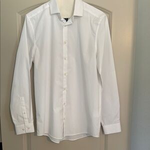 JF J.Ferrar White Dress Shirt with Classic Collar